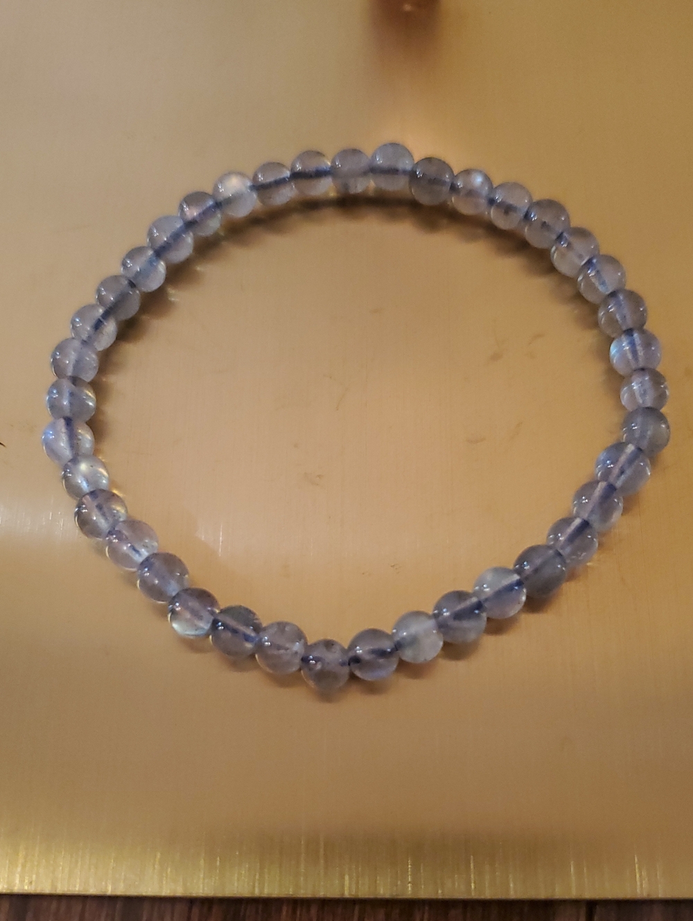 Light Blue Beaded Stretch Bracelet